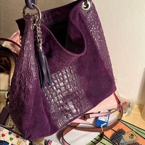 Leather Purple Bag